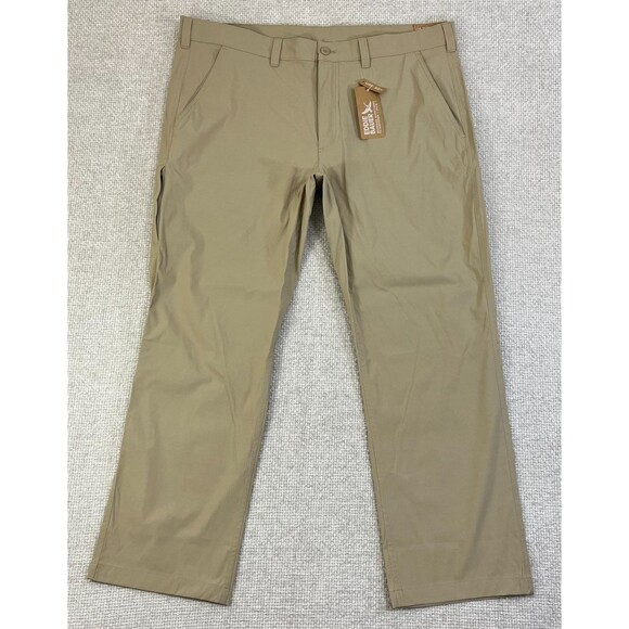 NEW Eddie Bauer Pants Men's 40X30 Horizon Guide Chino Beige Stretch Nylon Hiking - Picture 1 of 13